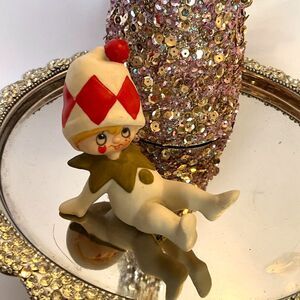Adorable vintage Flambro Christmas elf; Christmas pixie, must see